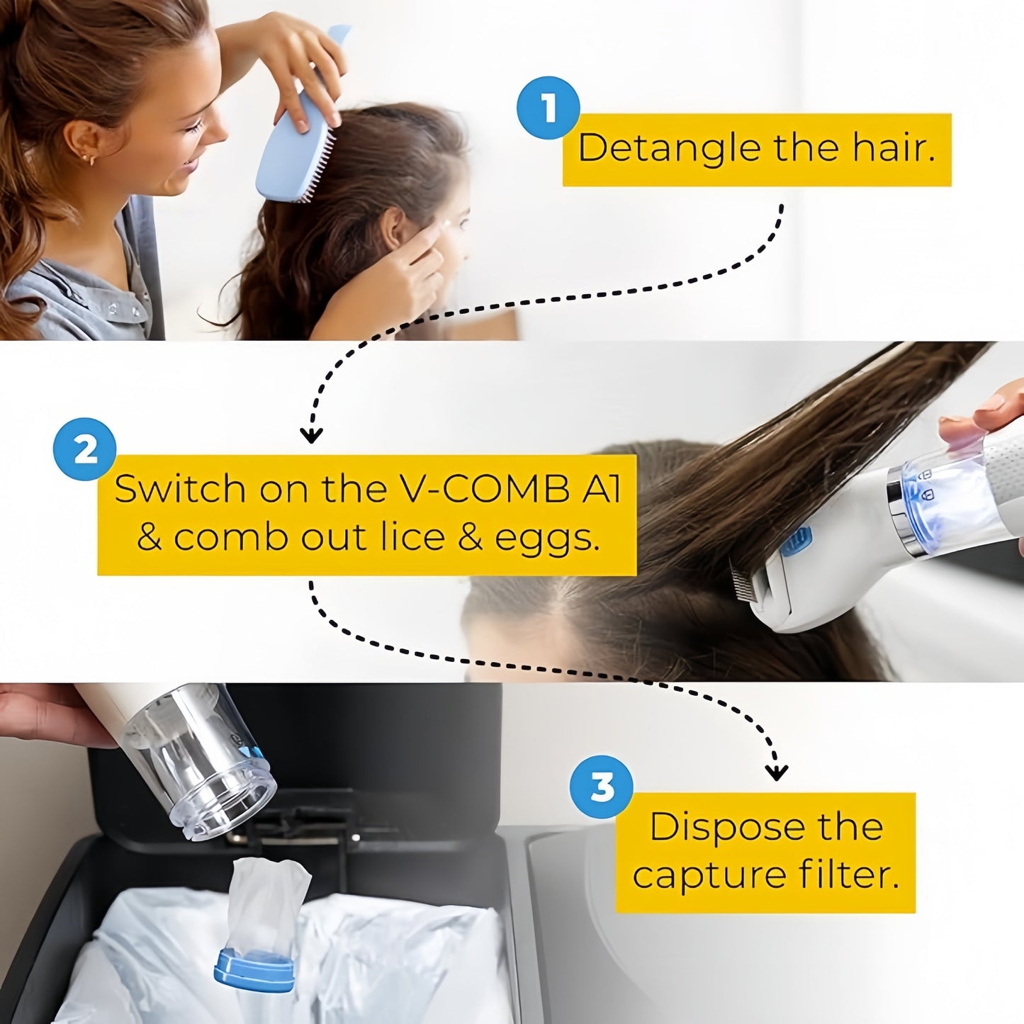 V-COMB A1 Bundle – Trusted, Hygienic Lice Removal Solution