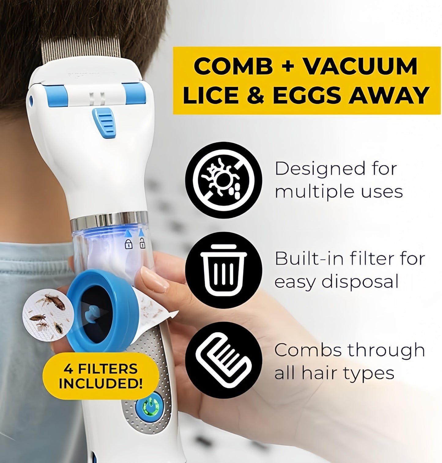 V-COMB A1 Bundle – Trusted, Hygienic Lice Removal Solution