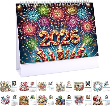 2026 DIY Diamond Painting Desk Calendar