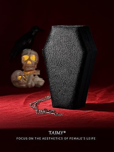 Mini Coffin Jewelry Organizer – Plush Velvet Gothic Box for Necklaces, Bracelets & Rings