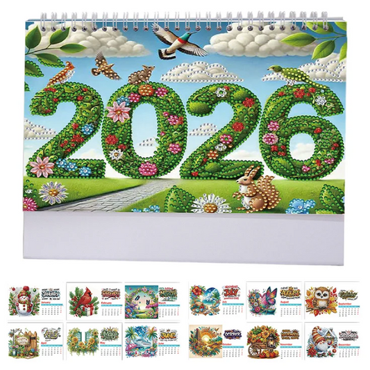 2026 DIY Diamond Painting Desk Calendar