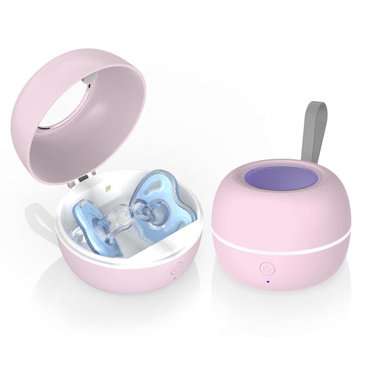 Upgraded Portable Pacifier Sanitizer – Large Pink