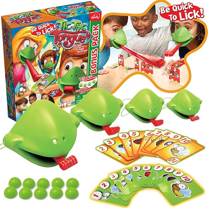 TIC TAC Tongue Game – Fast-Paced Chameleon Bug-Licking Party Game for Kids & Families