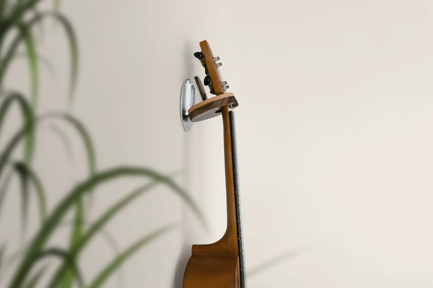 Guitar Wall Mount – Solid Wood + Aluminum | Foldable Design | Fits Most Symmetrical Headstock Guitars & Basses