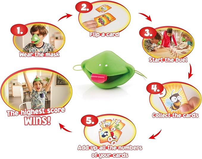 TIC TAC Tongue Game – Fast-Paced Chameleon Bug-Licking Party Game for Kids & Families