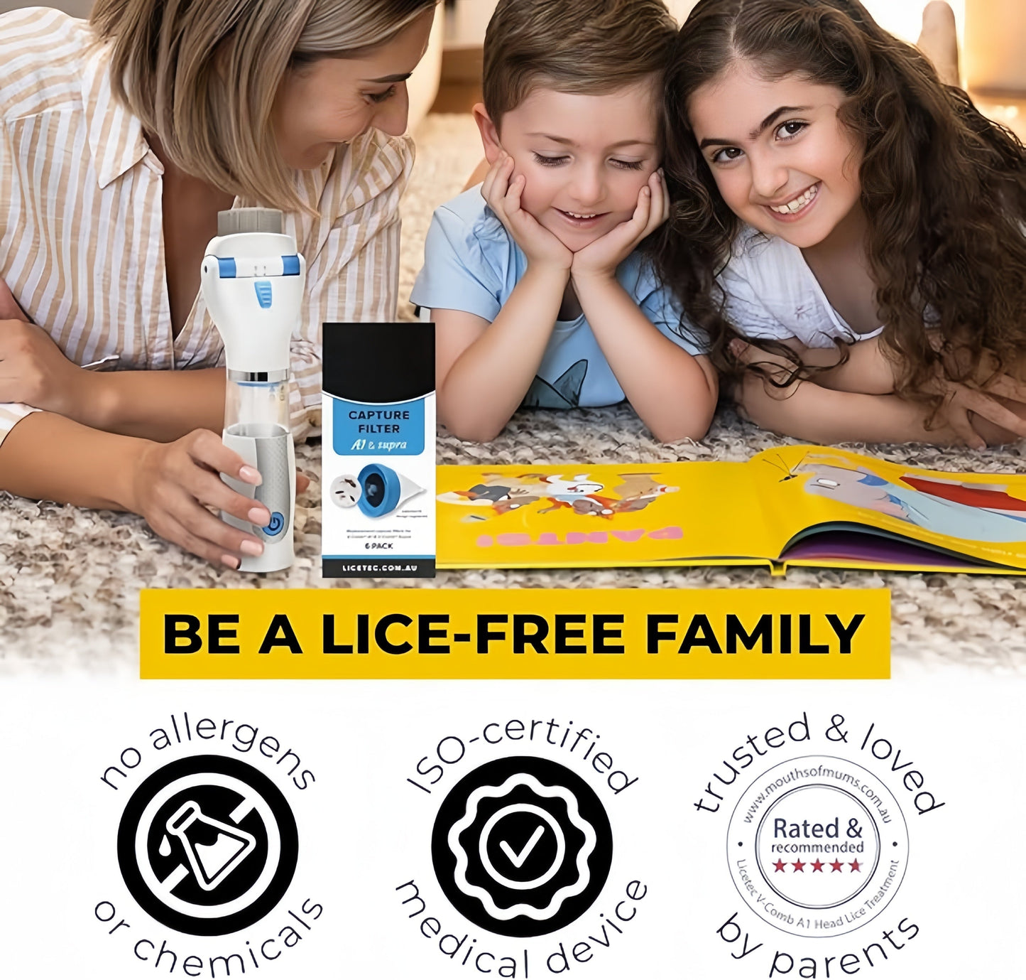 V-COMB A1 Bundle – Trusted, Hygienic Lice Removal Solution