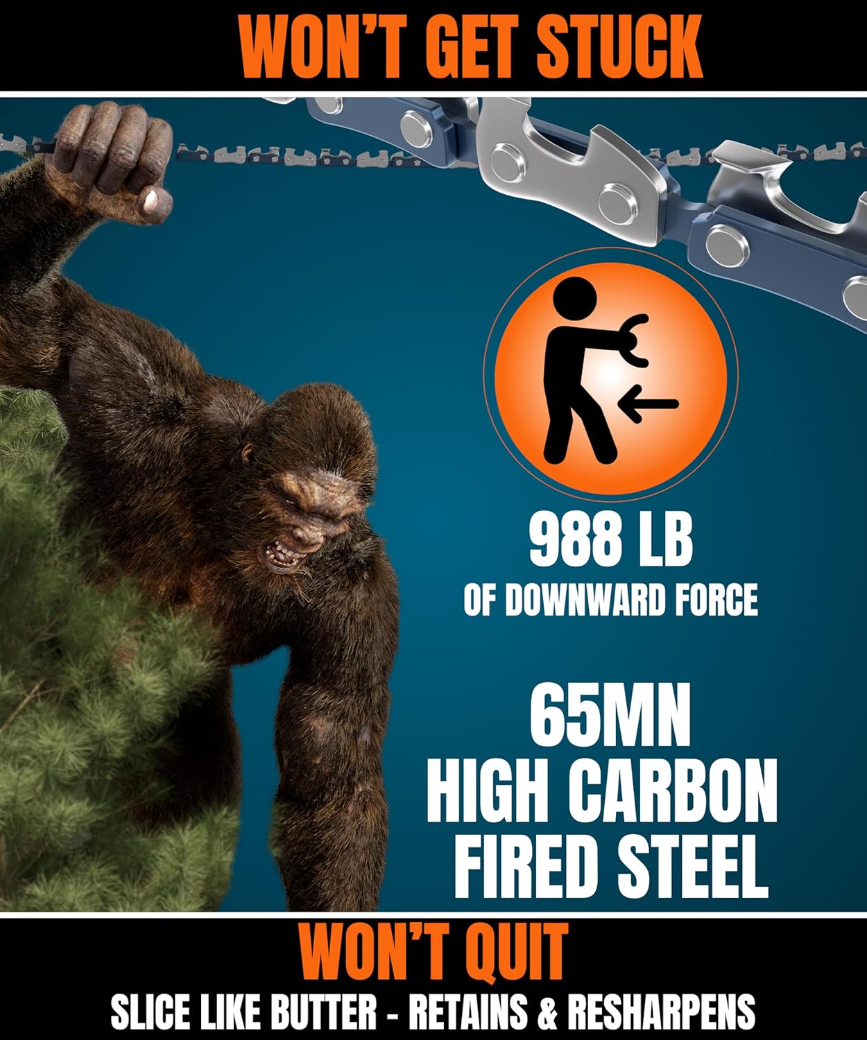 Survival Pocket Chainsaw – Heavy-Duty Hand Chain Saw for Camping, Hiking, Bushcraft