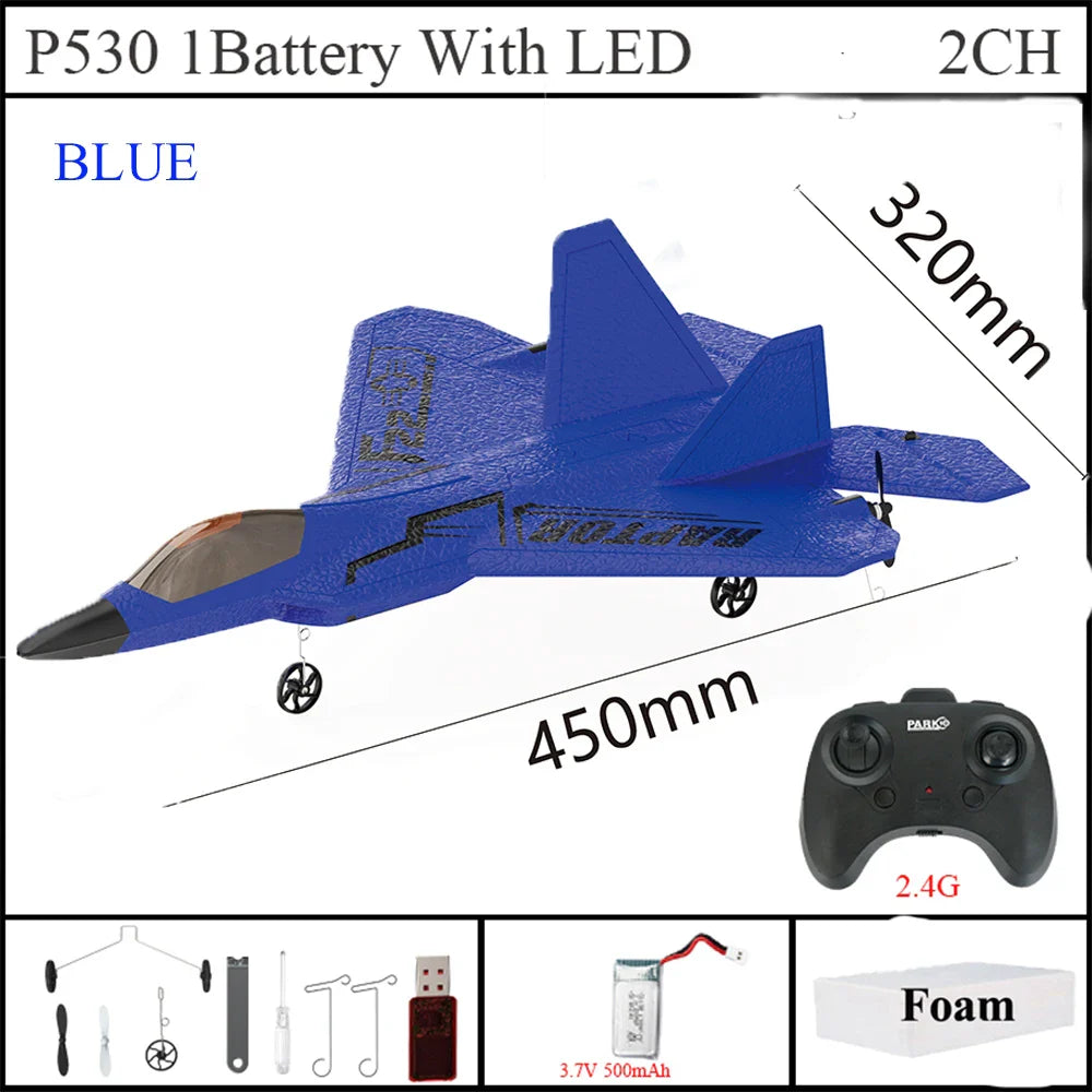 Storm Hawk LED Foam Jet – Remote Control Fighter Plane